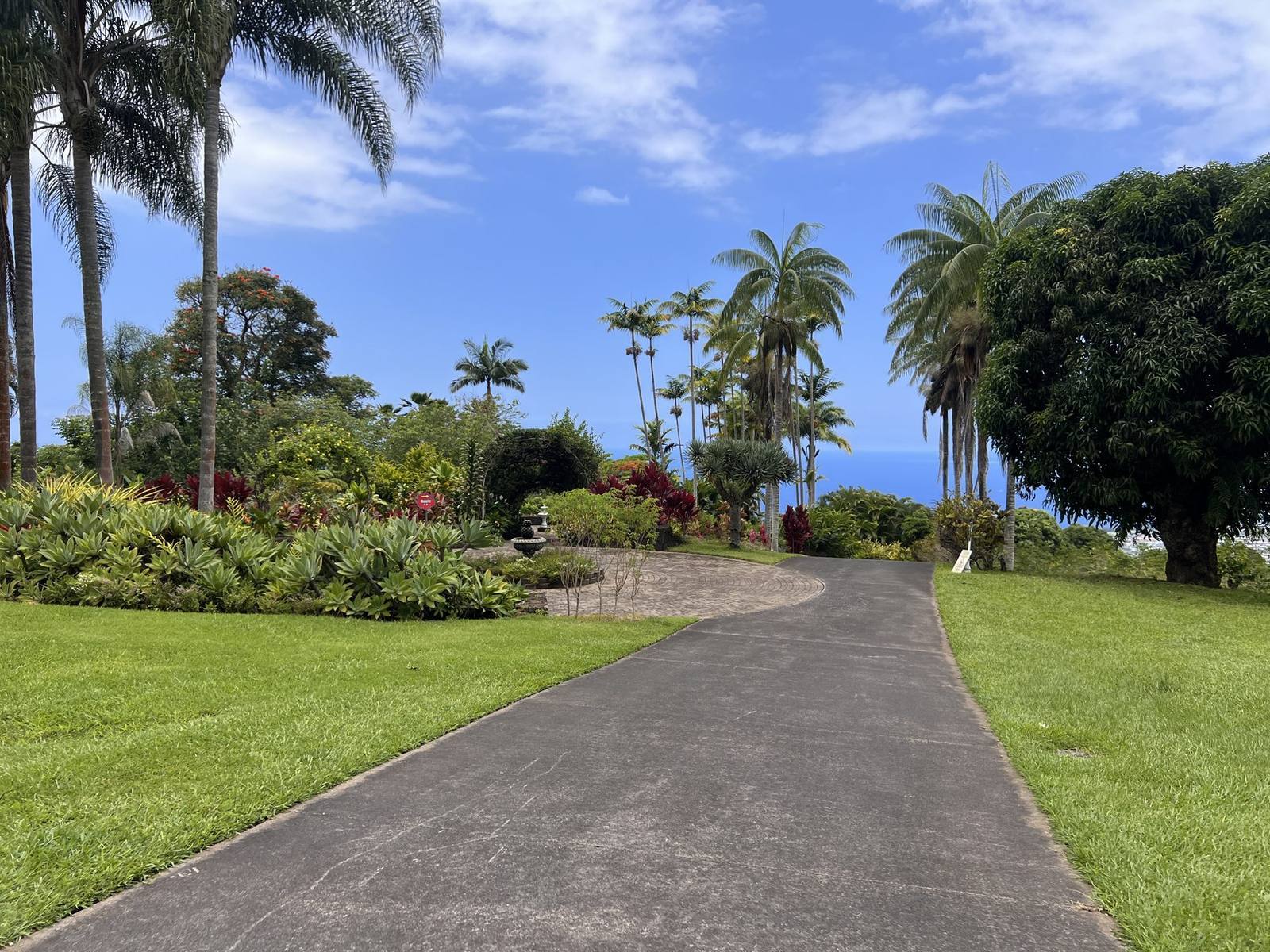 Mauka Meadows gardens with ocean view