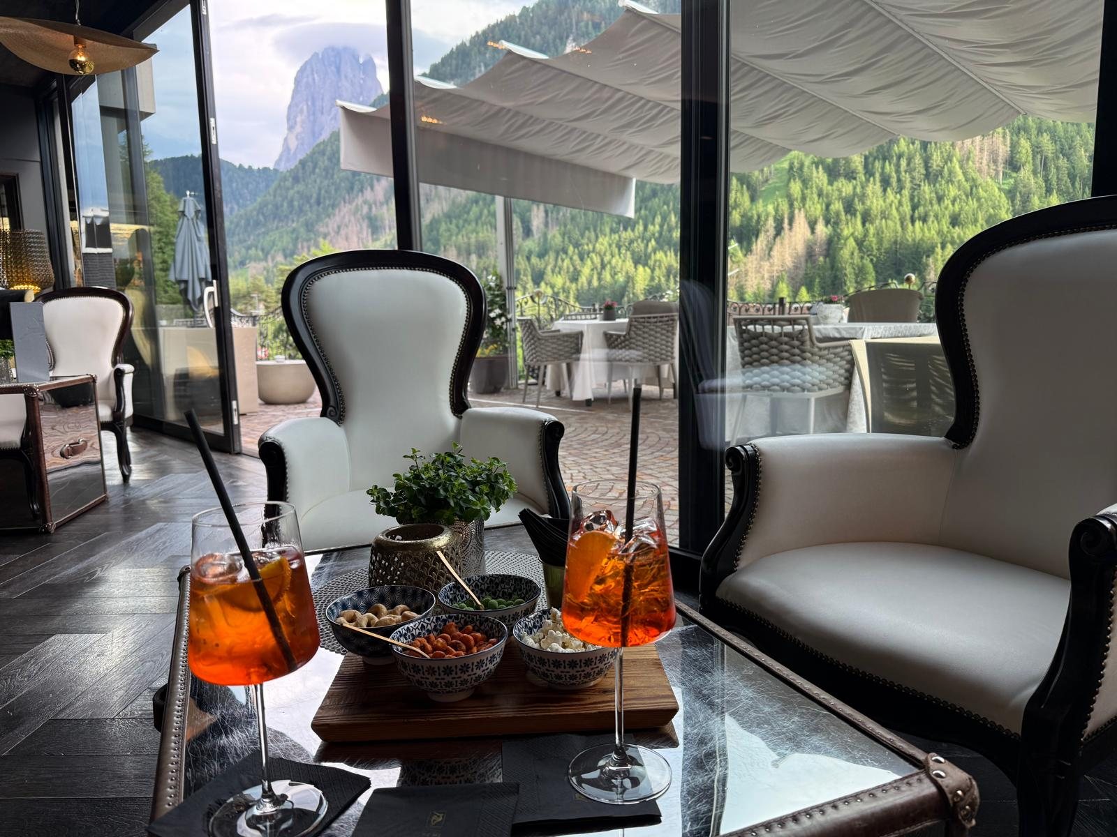 Welcome drinks and snacks at Leitlhof