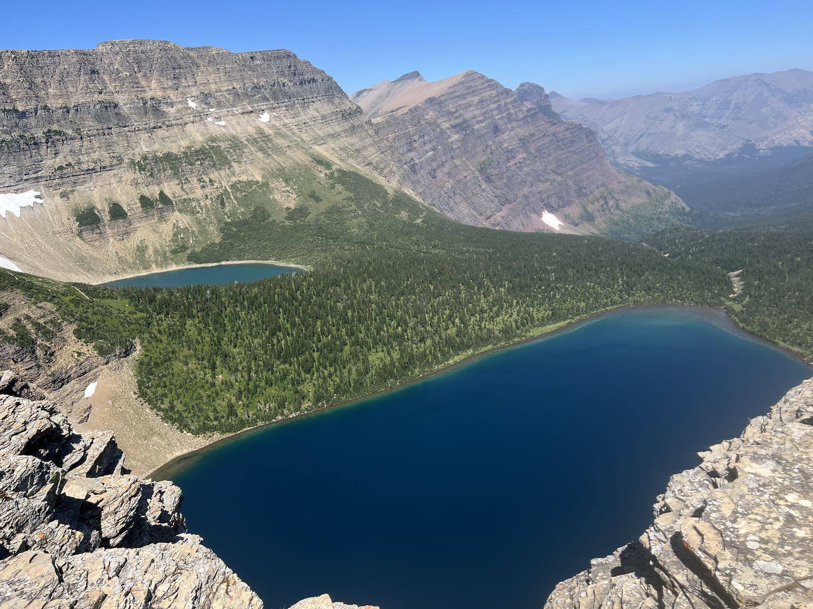 Mountain views on the Dawson-Pitamakan hike in Glacier National Park