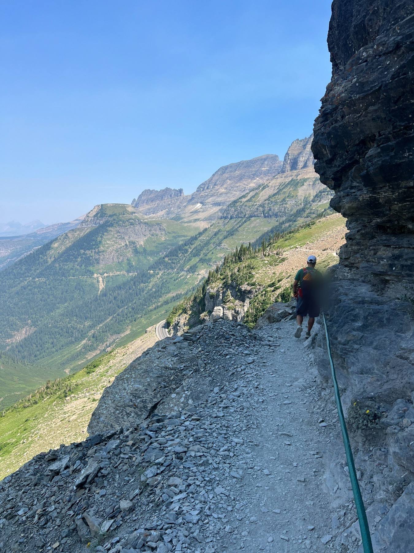 Highline Trail cable section near Logan Pass
