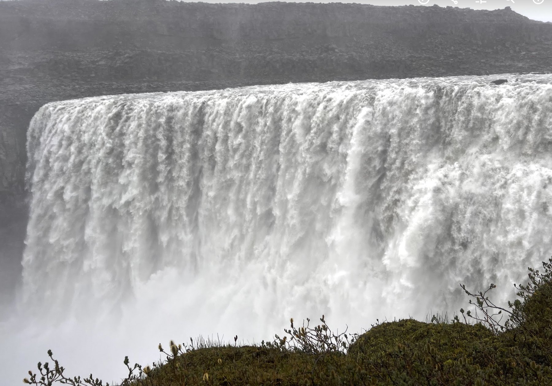 Powerful Dettifoss waterfall in North Iceland