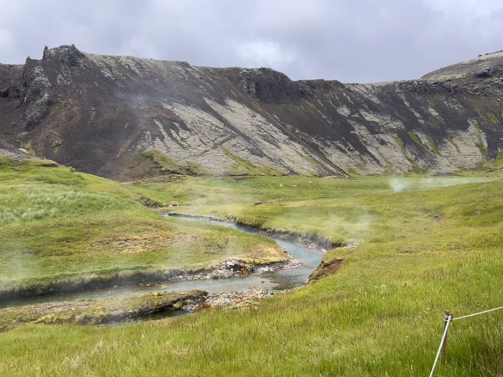 Natural thermal river in Reykjadalur