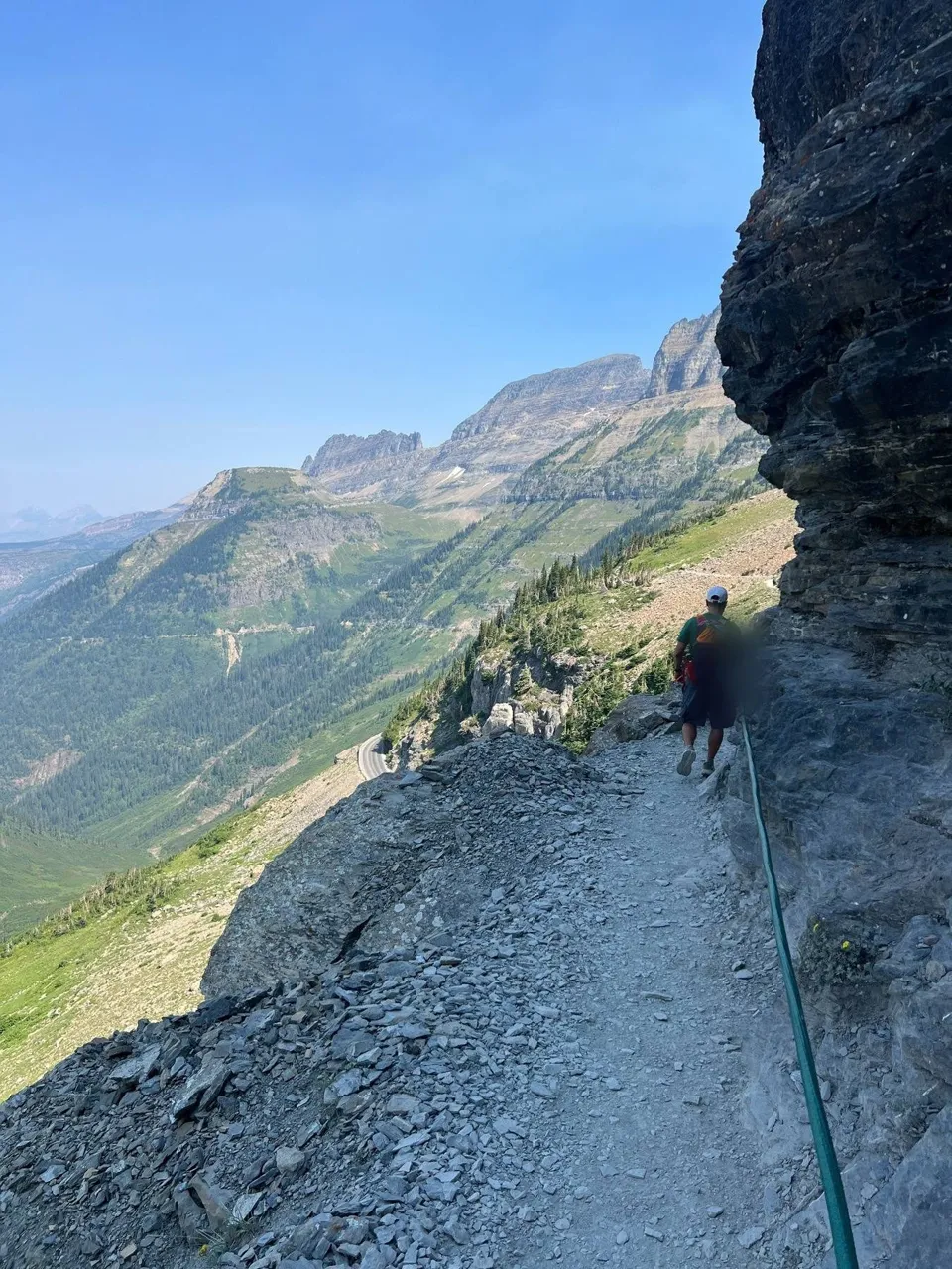 Highline Trail cable section near Logan Pass