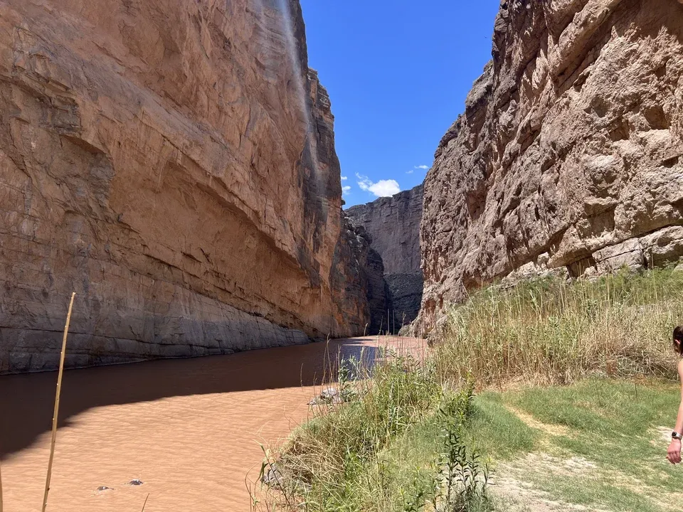 Rio Grande between the towering walls of Santa Elena Canyon