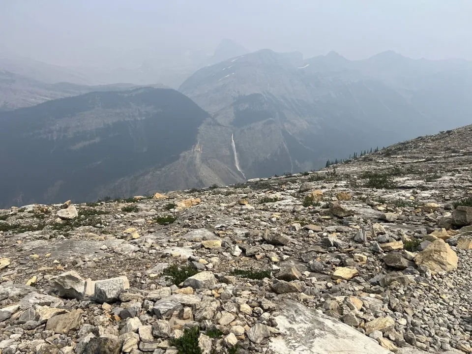 Glacial rock landscape on the Iceline Trail