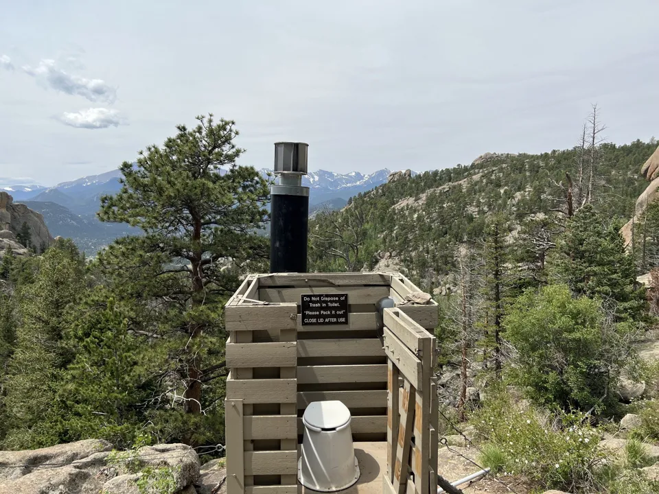 Backcountry privy near Gem Lake