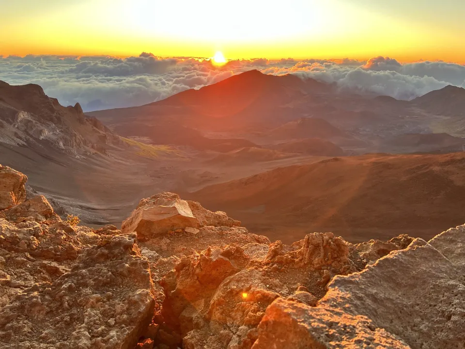 Haleakalā sunrise above the clouds on Maui