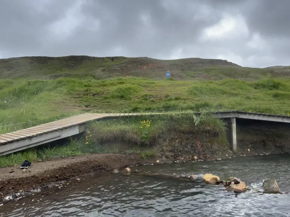 Geothermal pools at Hvammsvík