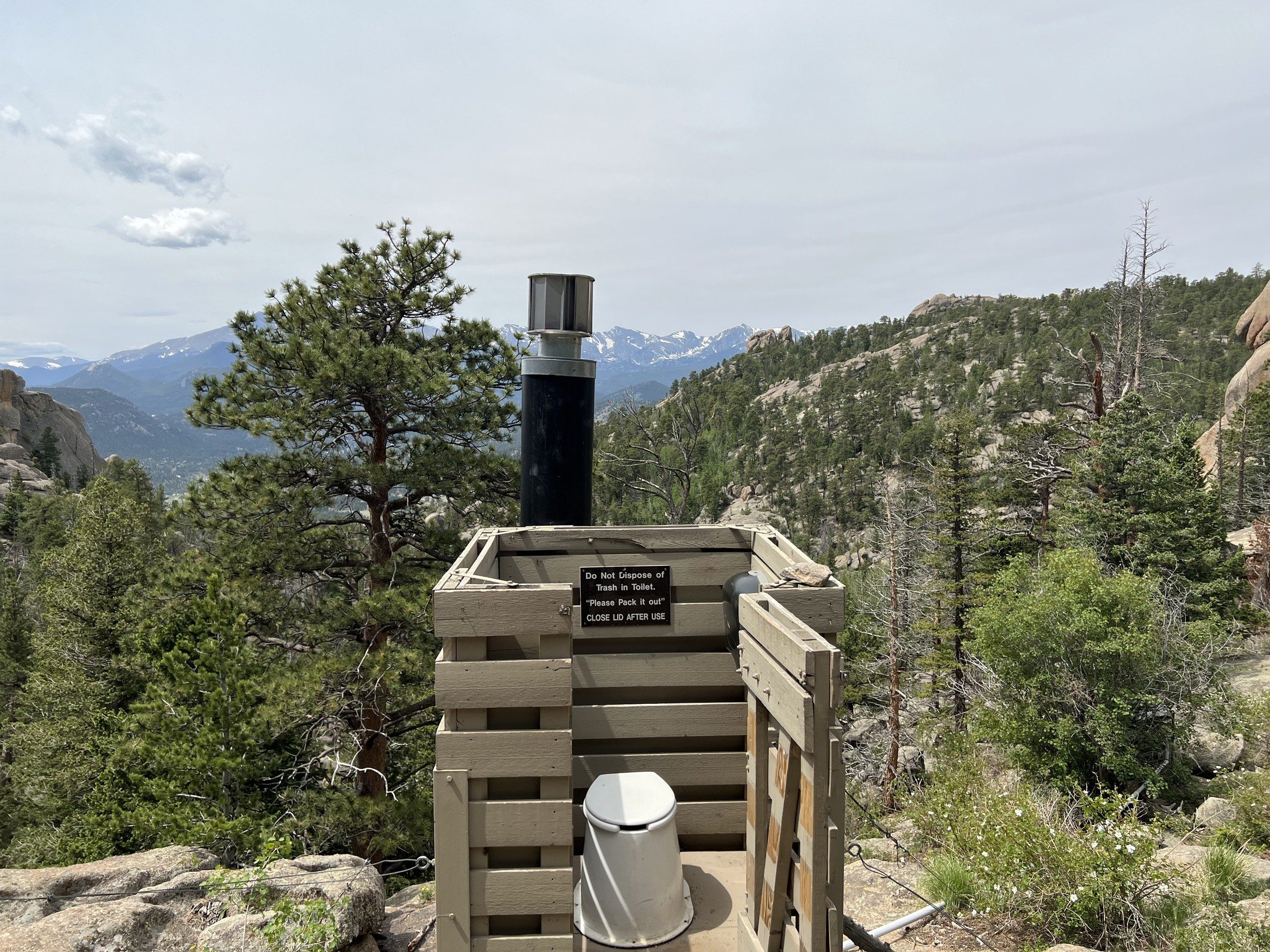 Backcountry privy near Gem Lake